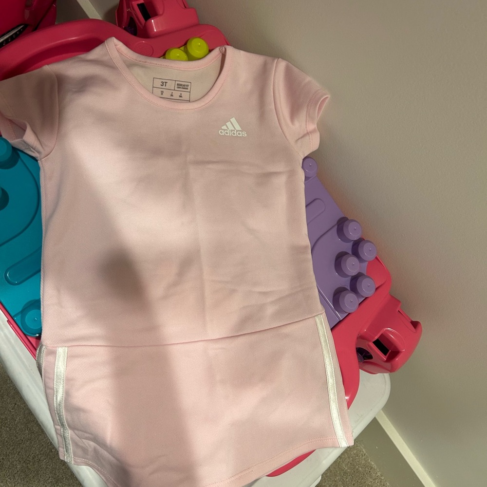 Adidas Kids Light Pink Short Sleeve Dress